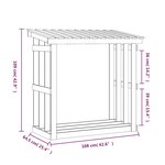 vidaXL Support pour bois de chauffage Gris 108x64 5x109 cm Bois de pin