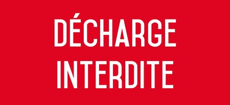 Autocollant vinyl - décharge interdite - l.200 x h.100 mm uttscheid