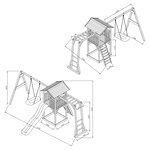 AXI Structure de jeu Beach Tower Blanc Gris cadre escalade balancoire Nid ovale Roxy toboggan Blanc