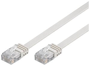 Câble Réseau PLAT CAT 6 U/UTP Cu Non Blindé 1 m Blanc GOOBAY
