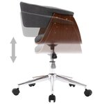 vidaXL Chaises pivotantes à manger lot de 4 gris tissu