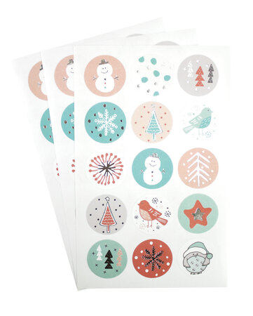 Sticker rond avec foil spécial emballage 2 5 cm 45 pièces