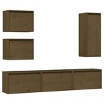 vidaXL Meubles TV 6 Pièces Marron miel Bois massif de pin