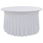 vidaXL Nappes élastiques de table avec jupon 2 Pièces 180x74 cm Blanc