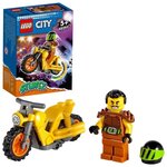 Lego 60297 city la moto de cascade démolition  ensemble moto jouet a rétrofriction pour enfants +5 ans avec figurine wallop