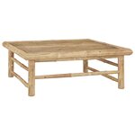 vidaXL Salon de jardin 8 Pièces avec coussins blanc crème Bambou