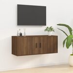 vidaXL Meuble TV mural Chêne marron 100x34 5x40 cm