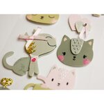 Autocollants en relief à paillettes - Chatons et textures