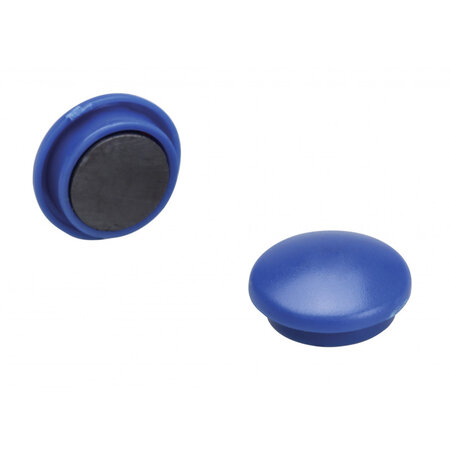 Lot de 6 aimants ronds diamètre de 22 mm - bleu - sign