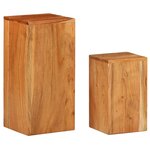 vidaXL Tables d'appoint 2 Pièces Bois d'acacia solide