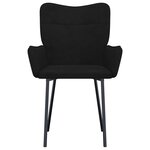 vidaXL Chaises à manger lot de 2 Noir Velours