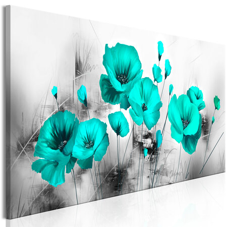 Tableau - turquoise meadow (1 part) narrow l x h en cm 120x40