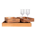 House Nordic Plateaux Christina 3 Pièces avec poignées Teck naturel
