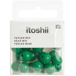 24 Perles rondes 10 mm - vert foncé