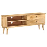 vidaXL Meuble TV 140x30x50 cm Bois de manguier massif
