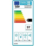 Hotte murale décorative beko -  90 cm - plan incliné - 3 vitesses - noir