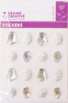 16 Pierres Precieuses Adhesives Blanches 20