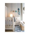 Tapis coton motif étoile - bleu 120 x 160
