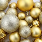 vidaXL Ensemble de boules de Noël 100 Pièces 3/4/6 cm Doré