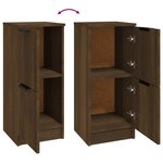 vidaXL Buffets 2 Pièces Chêne marron 30x30x70 cm Bois d'ingénierie