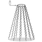 vidaXL Guirlande lumineuse d'arbre de Noël 150 LED colorées 150 cm