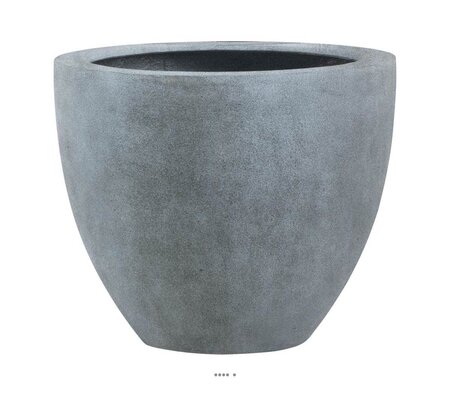 Bac fibres de verre/ composite farn ext. Eggpot d50xh42cm gris foncé - dimhaut: h 42 cm - couleur: gris plomb-lead