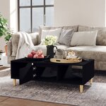vidaXL Table basse Noir 103 5x60x35 cm Aggloméré