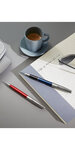 Parker sonnet essentiel stylo bille  bleu  recharge noire pointe moyenne  coffret cadeau