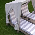 Kidkraft chaise longue double avec porte-gobelets pour enfants gris
