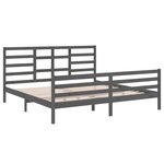 vidaXL Cadre de lit Gris Bois massif 200x200 cm