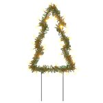 vidaXL Décoration lumineuse arbre de Noël piquets 3 Pièces 50 LED 30 cm