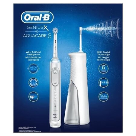 Oral-b aquacare pro-expert hydropulseur et genius x 20000 brosse a dents électrique