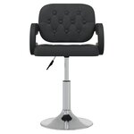 vidaXL Chaises pivotantes à manger lot de 6 noir similicuir