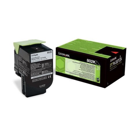 Lexmark toner 802k - 80c2sk0 - noir - 1 000 pages