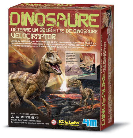 Kit DAM/4M Déterre ton dinosaure Vélociraptor