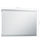 vidaXL Miroir mural à LED de salle de bain et capteur tactile 100x60cm