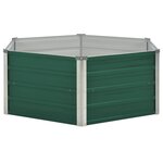 vidaXL Jardinière 129 x 129 x 46 cm cm Acier galvanisé Vert