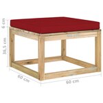 vidaXL Salon de jardin 9 Pièces avec coussins bois de pin imprégné