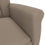 vidaXL Fauteuil de massage électrique Taupe Similicuir daim