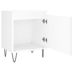 vidaXL Table de chevet blanc 40x30x50 cm bois d’ingénierie