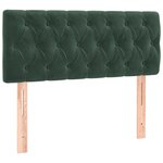 vidaXL Lit à sommier tapissier avec matelas Vert foncé 90x200 cm