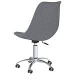 vidaXL Chaises pivotantes à manger lot de 4 Gris clair Tissu