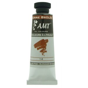 Peinture à l'huile fine en tube terre de sienne brulée 45ml - amt