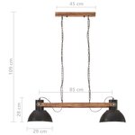 vidaXL Lampe suspendue industrielle 25 W Noir 109 cm E27