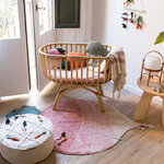 Pouf enfant - ludique - beige en coton - Ø 50 cm