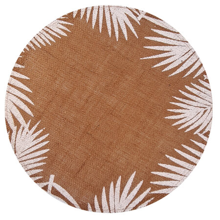 Set de table rond tropical marron