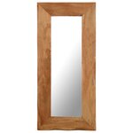 vidaXL Miroir cosmétique 50x110 cm Bois solide d'acacia