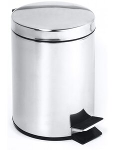 Poubelle de douche HOTEL en acier poli / 5L