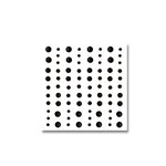 80 Perles Demi-Cercles Autocollantes Noires