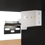 vidaXL Meubles TV 2 Pièces Noir 30 5x30x90 cm Aggloméré